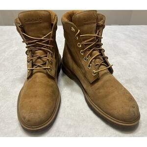Timberland Boots Mens Size 9.5 Brown 6 Inch Wheat Nubuck Leather Waterproof
